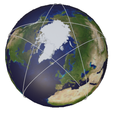 The Aster overlayed the Earth